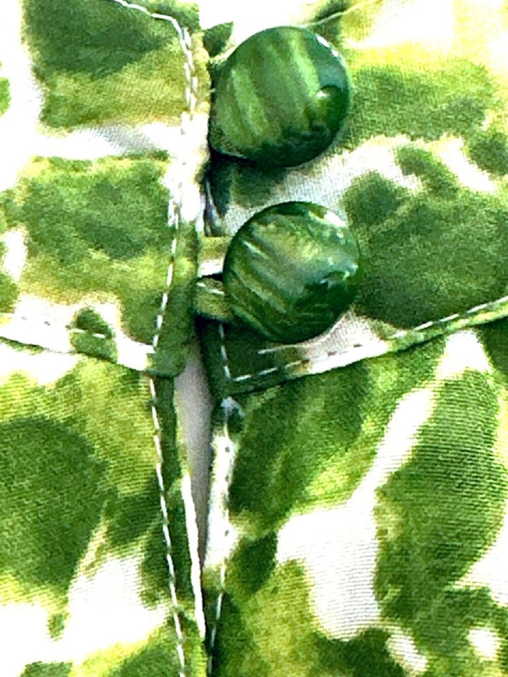 Apt 9 XL Green White Animal Print Sheer Tunic Blouse Resortcore Boho Flowy Style - Picture 6 of 12